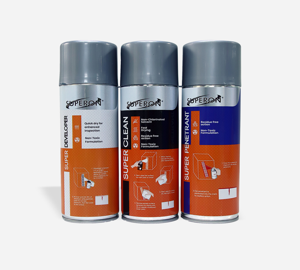 Superon DPT Set - Super Cleaner, Super Penetrant, Super Developer